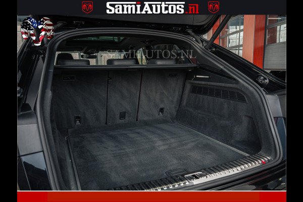 Audi RS Q8 RSQ8 BLACK OPS | 600PK 4.0 V8 TFSI QUATTRO | HUD | 4 WIELBESTURING | 23 INCH AUDI SPORT WHEELS | RS BEKLEDING ZWART | PANO | SOF BANG & OLUFSEN | PANORAMA DAK | De Lamborghini Urus en Audi RS Q8 zijn beide supersnelle SUV's met dezelfde basis (4.0L V8 twin-turbo motor van de VW Group)