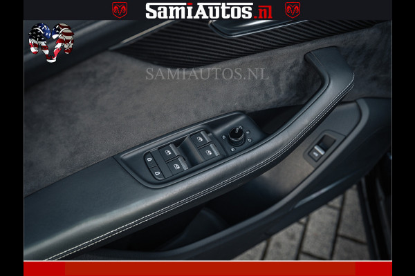 Audi RS Q8 RSQ8 BLACK OPS | 600PK 4.0 V8 TFSI QUATTRO | HUD | 4 WIELBESTURING | 23 INCH AUDI SPORT WHEELS | RS BEKLEDING ZWART | PANO | SOF BANG & OLUFSEN | PANORAMA DAK | De Lamborghini Urus en Audi RS Q8 zijn beide supersnelle SUV's met dezelfde basis (4.0L V8 twin-turbo motor van de VW Group)