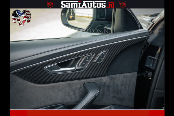 Audi RS Q8 RSQ8 BLACK OPS | 600PK 4.0 V8 TFSI QUATTRO | HUD | 4 WIELBESTURING | 23 INCH AUDI SPORT WHEELS | RS BEKLEDING ZWART | PANO | SOF BANG & OLUFSEN | PANORAMA DAK | De Lamborghini Urus en Audi RS Q8 zijn beide supersnelle SUV's met dezelfde basis (4.0L V8 twin-turbo motor van de VW Group)