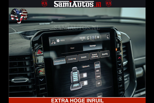 Dodge Ram Limited H.O 540PK 706Nm | Massage + Full Option | De Meest Luxe en Volle Pick-Up in zijn Klasse | Comfortabele Dubbele Cabine met Royale 5 Zitplaatsen | BPM vrij | Nu Leverbaar uit Voorraad | Voorraad Nr 2326 - 5169