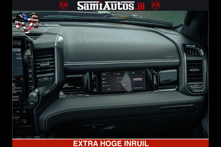 Dodge Ram Limited H.O 540PK 706Nm | Massage + Full Option | De Meest Luxe en Volle Pick-Up in zijn Klasse | Comfortabele Dubbele Cabine met Royale 5 Zitplaatsen | BPM vrij | Nu Leverbaar uit Voorraad | Voorraad Nr 2326 - 5169