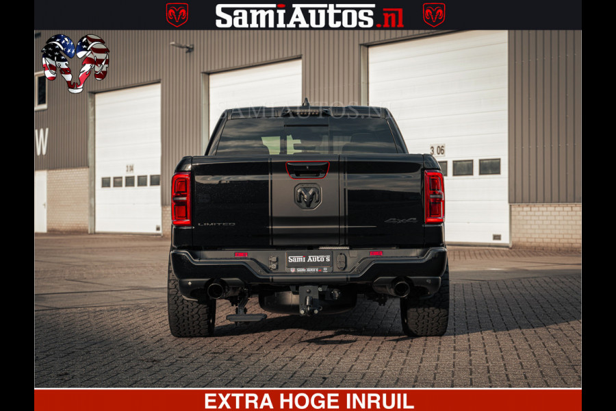 Dodge Ram Limited H.O 540PK 706Nm | Massage + Full Option | De Meest Luxe en Volle Pick-Up in zijn Klasse | Comfortabele Dubbele Cabine met Royale 5 Zitplaatsen | BPM vrij | Nu Leverbaar uit Voorraad | Voorraad Nr 2326 - 5169
