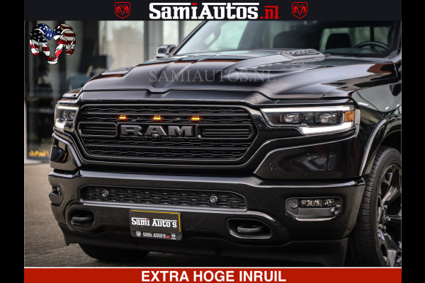 Dodge Ram 1500 LIMITED NIGHT | 5.7 V8 HEMI | HUD | MWK | LUCHTVERING | EERSTE EIGENAAR | BOM VOL ALLE OPTIES | CREW CAB DUBBELE CABINE | 5 PERSOONS | DC | 40000 KM | MEEST VOLLE RAM PICK UP |