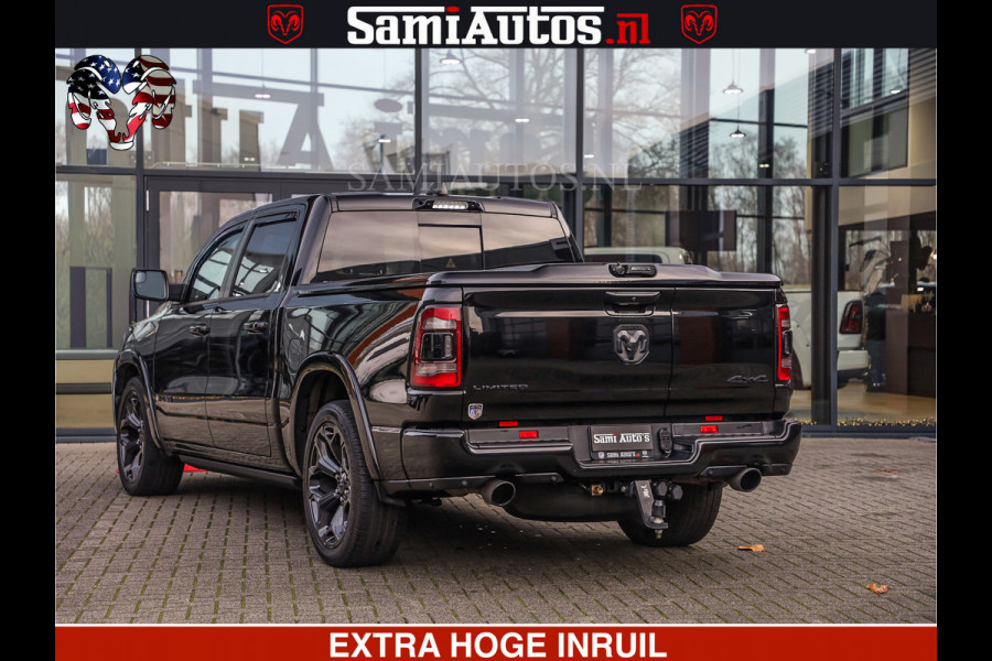 Dodge Ram 1500 LIMITED NIGHT | 5.7 V8 HEMI | HUD | MWK | LUCHTVERING | EERSTE EIGENAAR | BOM VOL ALLE OPTIES | CREW CAB DUBBELE CABINE | 5 PERSOONS | DC | 40000 KM | MEEST VOLLE RAM PICK UP |