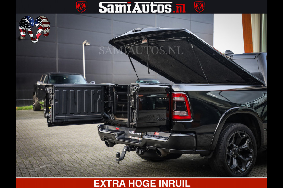 Dodge Ram 1500 LIMITED NIGHT | 5.7 V8 HEMI | HUD | MWK | LUCHTVERING | EERSTE EIGENAAR | BOM VOL ALLE OPTIES | CREW CAB DUBBELE CABINE | 5 PERSOONS | DC | 40000 KM | MEEST VOLLE RAM PICK UP |