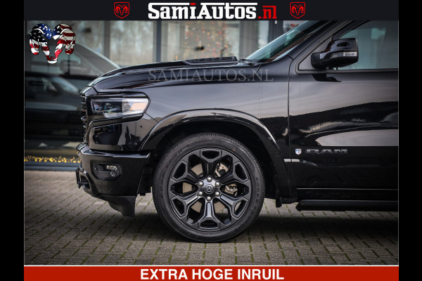 Dodge Ram 1500 LIMITED NIGHT | 5.7 V8 HEMI | HUD | MWK | LUCHTVERING | EERSTE EIGENAAR | BOM VOL ALLE OPTIES | CREW CAB DUBBELE CABINE | 5 PERSOONS | DC | 40000 KM | MEEST VOLLE RAM PICK UP |