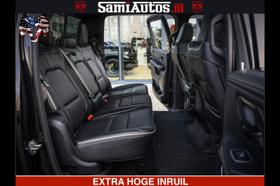 Dodge Ram 1500 LIMITED NIGHT | 5.7 V8 HEMI | HUD | MWK | LUCHTVERING | EERSTE EIGENAAR | BOM VOL ALLE OPTIES | CREW CAB DUBBELE CABINE | 5 PERSOONS | DC | 40000 KM | MEEST VOLLE RAM PICK UP |