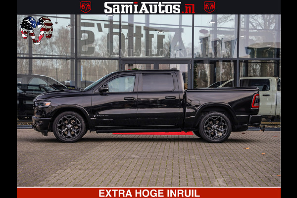 Dodge Ram 1500 LIMITED NIGHT | 5.7 V8 HEMI | HUD | MWK | LUCHTVERING | EERSTE EIGENAAR | BOM VOL ALLE OPTIES | CREW CAB DUBBELE CABINE | 5 PERSOONS | DC | 40000 KM | MEEST VOLLE RAM PICK UP |