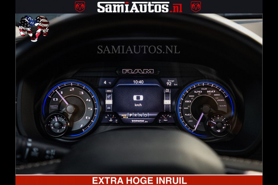 Dodge Ram 1500 LIMITED NIGHT | 5.7 V8 HEMI | HUD | MWK | LUCHTVERING | EERSTE EIGENAAR | BOM VOL ALLE OPTIES | CREW CAB DUBBELE CABINE | 5 PERSOONS | DC | 40000 KM | MEEST VOLLE RAM PICK UP |