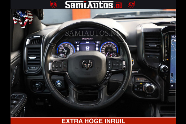 Dodge Ram 1500 LIMITED NIGHT | 5.7 V8 HEMI | HUD | MWK | LUCHTVERING | EERSTE EIGENAAR | BOM VOL ALLE OPTIES | CREW CAB DUBBELE CABINE | 5 PERSOONS | DC | 40000 KM | MEEST VOLLE RAM PICK UP |
