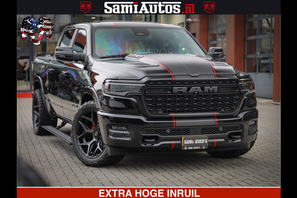 Dodge Ram 1500 Limited Night H.O 540HP 706Nm | Massage + Full Option | De Meest Luxe en Volle Pick-Up in zijn Klasse | Comfortabele Dubbele Cabine met Royale 5 Zitplaatsen | BPM vrij | Nu Leverbaar uit Voorraad | Voorraad Nr 2334 - 5409