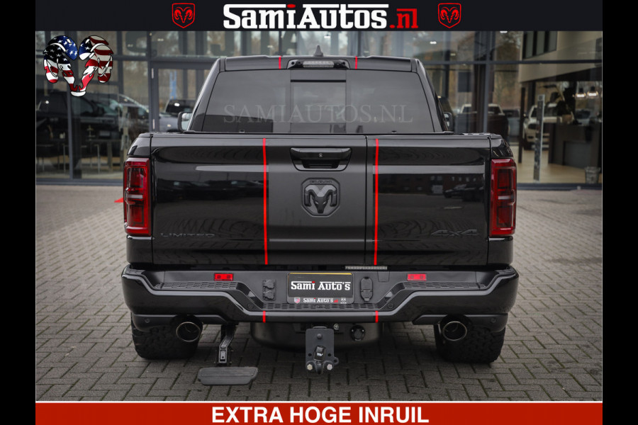 Dodge Ram 1500 Limited Night H.O 540HP 706Nm | Massage + Full Option | De Meest Luxe en Volle Pick-Up in zijn Klasse | Comfortabele Dubbele Cabine met Royale 5 Zitplaatsen | BPM vrij | Nu Leverbaar uit Voorraad | Voorraad Nr 2334 - 5409