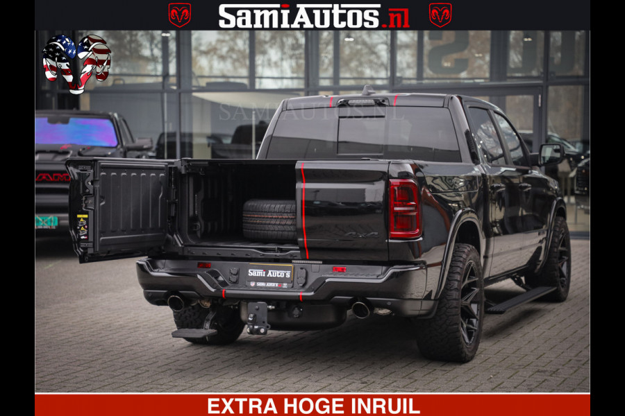 Dodge Ram 1500 Limited Night H.O 540HP 706Nm | Massage + Full Option | De Meest Luxe en Volle Pick-Up in zijn Klasse | Comfortabele Dubbele Cabine met Royale 5 Zitplaatsen | BPM vrij | Nu Leverbaar uit Voorraad | Voorraad Nr 2334 - 5409