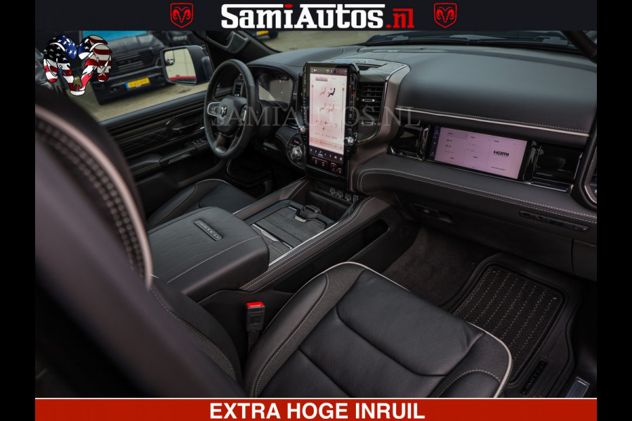 Dodge Ram 1500 Limited Night H.O 540HP 706Nm | Massage + Full Option | De Meest Luxe en Volle Pick-Up in zijn Klasse | Comfortabele Dubbele Cabine met Royale 5 Zitplaatsen | BPM vrij | Nu Leverbaar uit Voorraad | Voorraad Nr 2334 - 5409