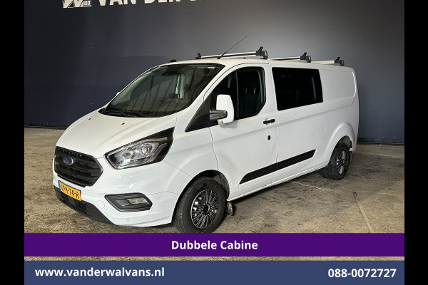 Ford Transit Custom 2.0 TDCI 130pk L2H1 Dubbele Cabine Euro6 Airco | 6-Zits | Camera | LED | Cruisecontrol | 2800kg Trekhaak Android Auto, Verwarmde voorruit, Stoelverwarming, Parkeersensoren, Dakdragers