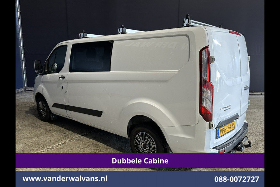 Ford Transit Custom 2.0 TDCI 130pk L2H1 Dubbele Cabine Euro6 Airco | 6-Zits | Camera | LED | Cruisecontrol | 2800kg Trekhaak Android Auto, Verwarmde voorruit, Stoelverwarming, Parkeersensoren, Dakdragers