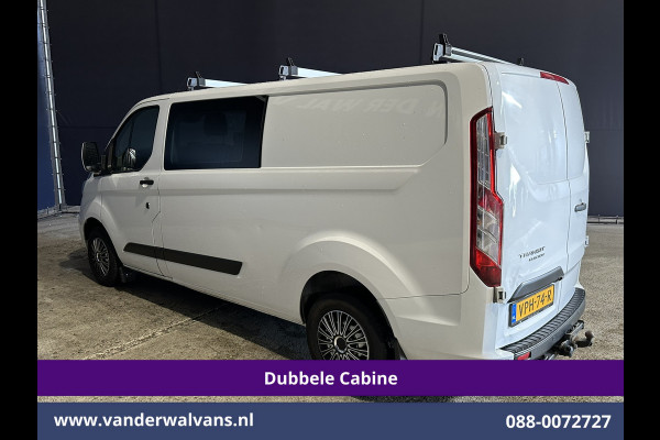 Ford Transit Custom 2.0 TDCI 130pk L2H1 Dubbele Cabine Euro6 Airco | 6-Zits | Camera | LED | Cruisecontrol | 2800kg Trekhaak Android Auto, Verwarmde voorruit, Stoelverwarming, Parkeersensoren, Dakdragers