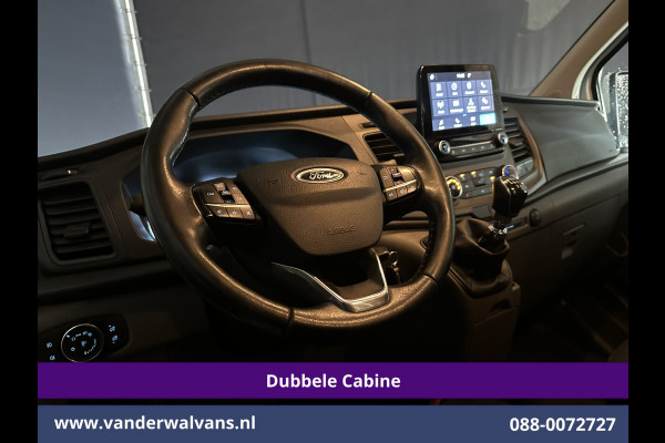 Ford Transit Custom 2.0 TDCI 130pk L2H1 Dubbele Cabine Euro6 Airco | 6-Zits | Camera | LED | Cruisecontrol | 2800kg Trekhaak Android Auto, Verwarmde voorruit, Stoelverwarming, Parkeersensoren, Dakdragers