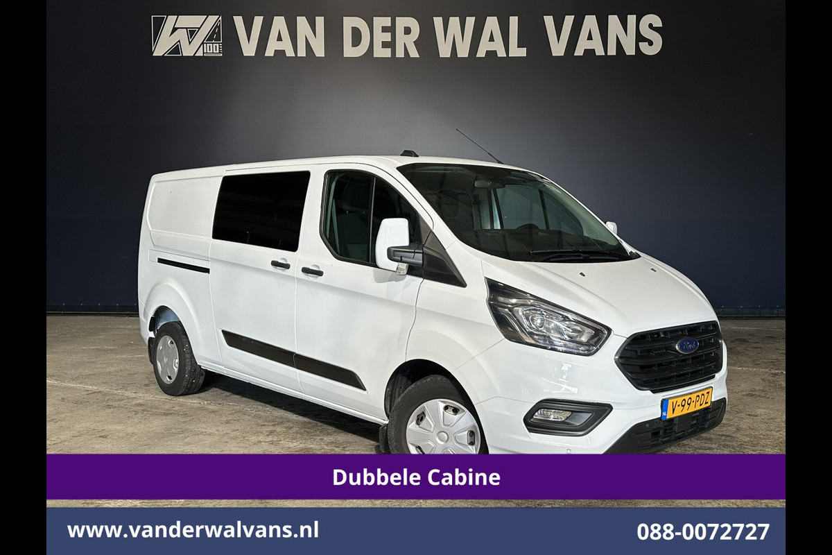 Ford Transit Custom 2.0 TDCI 130pk L2H1 Dubbele Cabine Euro6 inrichting | Airco | 5-Zits | LED | Cruisecontrol Stoelverwarming, Parkeersensoren, Achterklep, 2800kg Trekvermogen