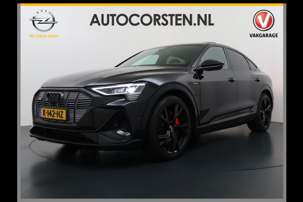 Audi e-tron Sportback 55 Quattro S-Line 408pk 95kWh Pano-Schuif-Dak LED Sport-Stoel-Leer/Alcantara Luchtvering 21" Trekhaak Adaptive-Cruise Spoor-Assi SOH 89% Rode-Remklauwen Zwarte-Hemel Audi-Smartphone-Interface Stoelverwarming Memory Elek.Achterklep DAB Lmv Privacy Glas Led Keyless Actieve Luidspreker 1e Eigenaar Origineel Nederlandse Auto € 93.000 nieuw 1.800kg Trekvermogen