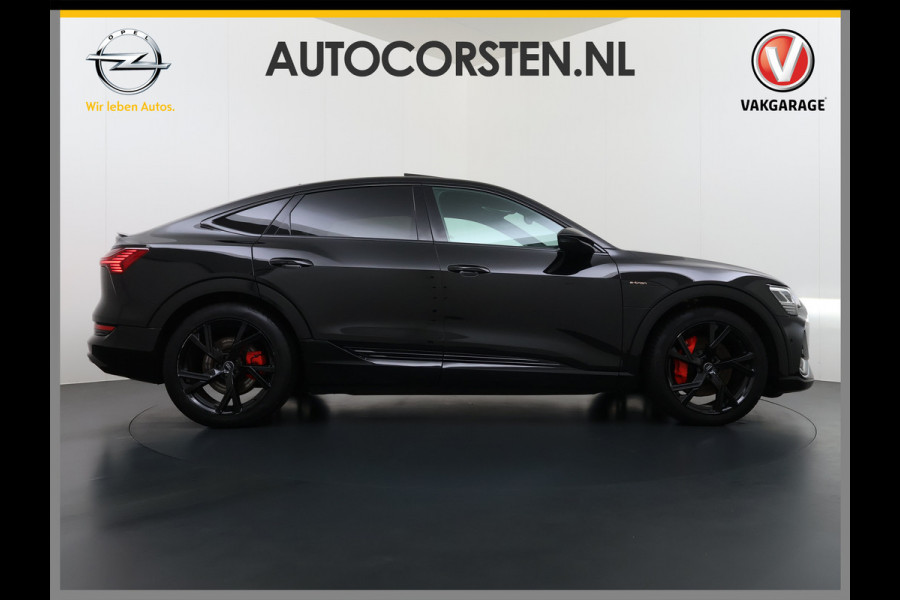Audi e-tron Sportback 55 Quattro S-Line 408pk 95kWh Pano-Schuif-Dak LED Sport-Stoel-Leer/Alcantara Luchtvering 21" Trekhaak Adaptive-Cruise Spoor-Assi SOH 89% Rode-Remklauwen Zwarte-Hemel Audi-Smartphone-Interface Stoelverwarming Memory Elek.Achterklep DAB Lmv Privacy Glas Led Keyless Actieve Luidspreker 1e Eigenaar Origineel Nederlandse Auto € 93.000 nieuw 1.800kg Trekvermogen