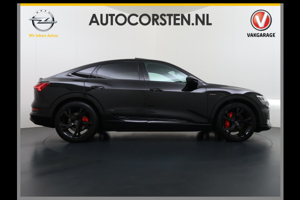 Audi e-tron Sportback 55 Quattro S-Line 408pk 95kWh Pano-Schuif-Dak LED Sport-Stoel-Leer/Alcantara Luchtvering 21" Trekhaak Adaptive-Cruise Spoor-Assi SOH 89% Rode-Remklauwen Zwarte-Hemel Audi-Smartphone-Interface Stoelverwarming Memory Elek.Achterklep DAB Lmv Privacy Glas Led Keyless Actieve Luidspreker 1e Eigenaar Origineel Nederlandse Auto € 93.000 nieuw 1.800kg Trekvermogen