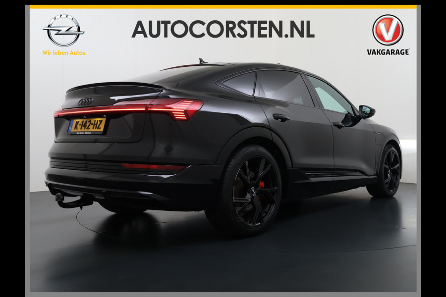 Audi e-tron Sportback 55 Quattro S-Line 408pk 95kWh Pano-Schuif-Dak LED Sport-Stoel-Leer/Alcantara Luchtvering 21" Trekhaak Adaptive-Cruise Spoor-Assi SOH 89% Rode-Remklauwen Zwarte-Hemel Audi-Smartphone-Interface Stoelverwarming Memory Elek.Achterklep DAB Lmv Privacy Glas Led Keyless Actieve Luidspreker 1e Eigenaar Origineel Nederlandse Auto € 93.000 nieuw 1.800kg Trekvermogen