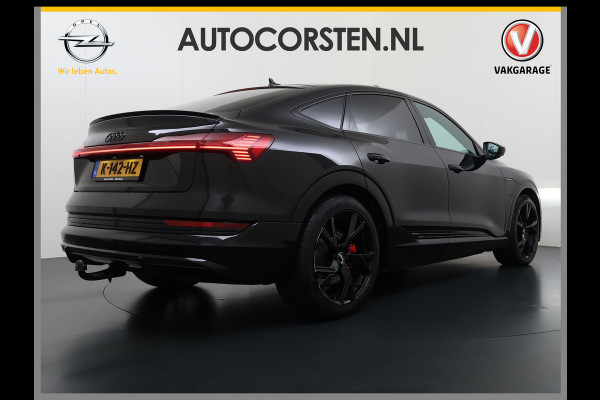Audi e-tron Sportback 55 Quattro S-Line 408pk 95kWh Pano-Schuif-Dak LED Sport-Stoel-Leer/Alcantara Luchtvering 21" Trekhaak Adaptive-Cruise Spoor-Assi SOH 89% Rode-Remklauwen Zwarte-Hemel Audi-Smartphone-Interface Stoelverwarming Memory Elek.Achterklep DAB Lmv Privacy Glas Led Keyless Actieve Luidspreker 1e Eigenaar Origineel Nederlandse Auto € 93.000 nieuw 1.800kg Trekvermogen