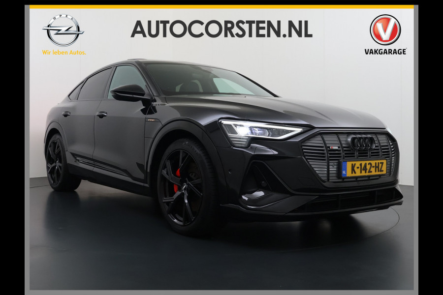 Audi e-tron Sportback 55 Quattro S-Line 408pk 95kWh Pano-Schuif-Dak LED Sport-Stoel-Leer/Alcantara Luchtvering 21" Trekhaak Adaptive-Cruise Spoor-Assi SOH 89% Rode-Remklauwen Zwarte-Hemel Audi-Smartphone-Interface Stoelverwarming Memory Elek.Achterklep DAB Lmv Privacy Glas Led Keyless Actieve Luidspreker 1e Eigenaar Origineel Nederlandse Auto € 93.000 nieuw 1.800kg Trekvermogen