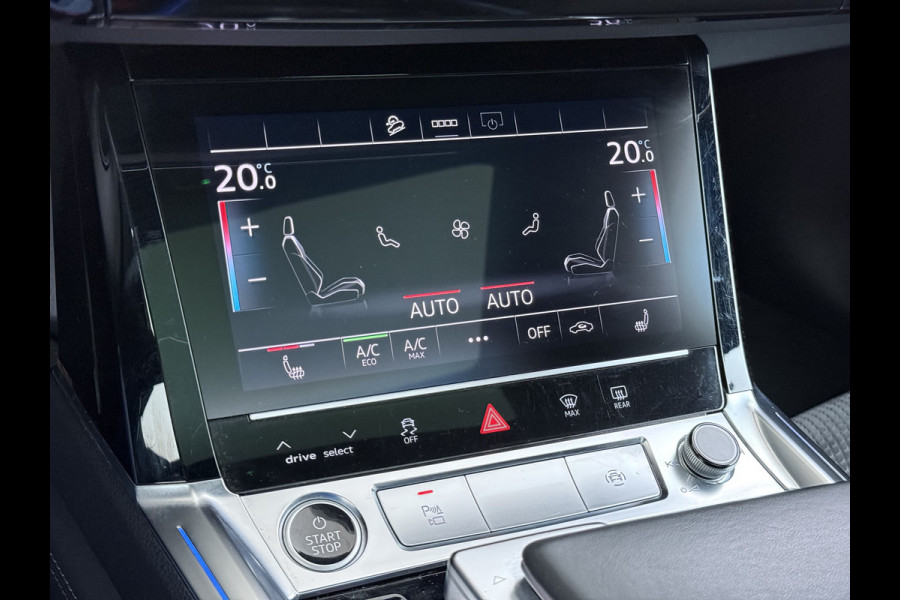 Audi e-tron Sportback 55 Quattro S-Line 408pk 95kWh Pano-Schuif-Dak LED Sport-Stoel-Leer/Alcantara Luchtvering 21" Trekhaak Adaptive-Cruise Spoor-Assi SOH 89% Rode-Remklauwen Zwarte-Hemel Audi-Smartphone-Interface Stoelverwarming Memory Elek.Achterklep DAB Lmv Privacy Glas Led Keyless Actieve Luidspreker 1e Eigenaar Origineel Nederlandse Auto € 93.000 nieuw 1.800kg Trekvermogen