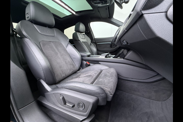 Audi e-tron Sportback 55 Quattro S-Line 408pk 95kWh Pano-Schuif-Dak LED Sport-Stoel-Leer/Alcantara Luchtvering 21" Trekhaak Adaptive-Cruise Spoor-Assi SOH 89% Rode-Remklauwen Zwarte-Hemel Audi-Smartphone-Interface Stoelverwarming Memory Elek.Achterklep DAB Lmv Privacy Glas Led Keyless Actieve Luidspreker 1e Eigenaar Origineel Nederlandse Auto € 93.000 nieuw 1.800kg Trekvermogen
