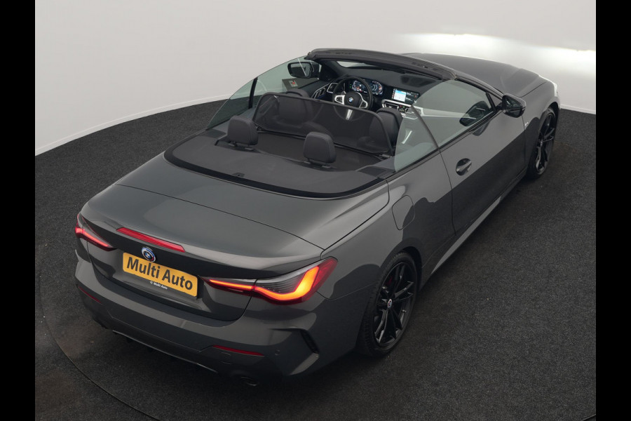 BMW 4 Serie Cabrio 430i M Sport 245pk Dealer O.H DRAVITGRAU | Lederen Sportstoelen Memory | Nekverwarming | 19"L.M | Harman Kardon |  M Sportremmen | Camera | Sfeerverlichting | Apple Carplay | LED |