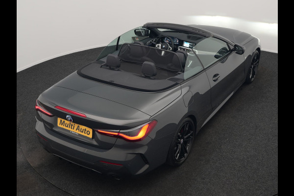BMW 4 Serie Cabrio 430i M Sport 245pk Dealer O.H DRAVITGRAU | Lederen Sportstoelen Memory | Nekverwarming | 19"L.M | Harman Kardon |  M Sportremmen | Camera | Sfeerverlichting | Apple Carplay | LED |
