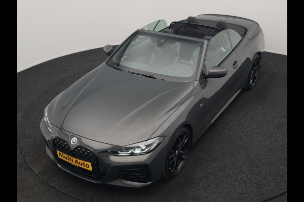 BMW 4 Serie Cabrio 430i M Sport 245pk Dealer O.H DRAVITGRAU | Lederen Sportstoelen Memory | Nekverwarming | 19"L.M | Harman Kardon |  M Sportremmen | Camera | Sfeerverlichting | Apple Carplay | LED |