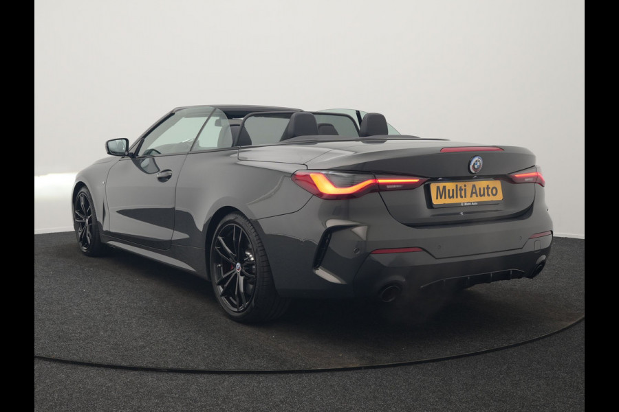 BMW 4 Serie Cabrio 430i M Sport 245pk Dealer O.H DRAVITGRAU | Lederen Sportstoelen Memory | Nekverwarming | 19"L.M | Harman Kardon |  M Sportremmen | Camera | Sfeerverlichting | Apple Carplay | LED |