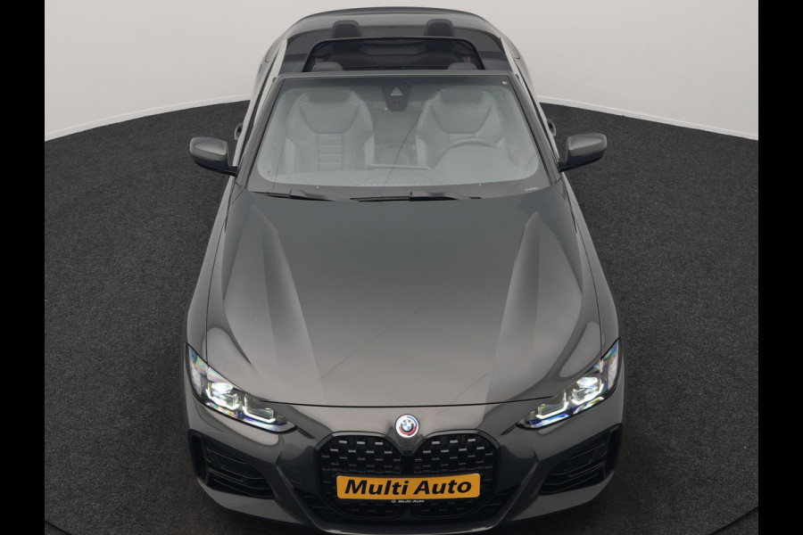 BMW 4 Serie Cabrio 430i M Sport 245pk Dealer O.H DRAVITGRAU | Lederen Sportstoelen Memory | Nekverwarming | 19"L.M | Harman Kardon |  M Sportremmen | Camera | Sfeerverlichting | Apple Carplay | LED |