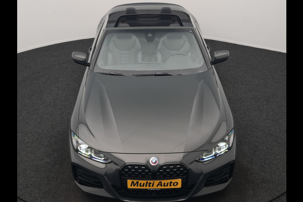 BMW 4 Serie Cabrio 430i M Sport 245pk Dealer O.H DRAVITGRAU | Lederen Sportstoelen Memory | Nekverwarming | 19"L.M | Harman Kardon |  M Sportremmen | Camera | Sfeerverlichting | Apple Carplay | LED |