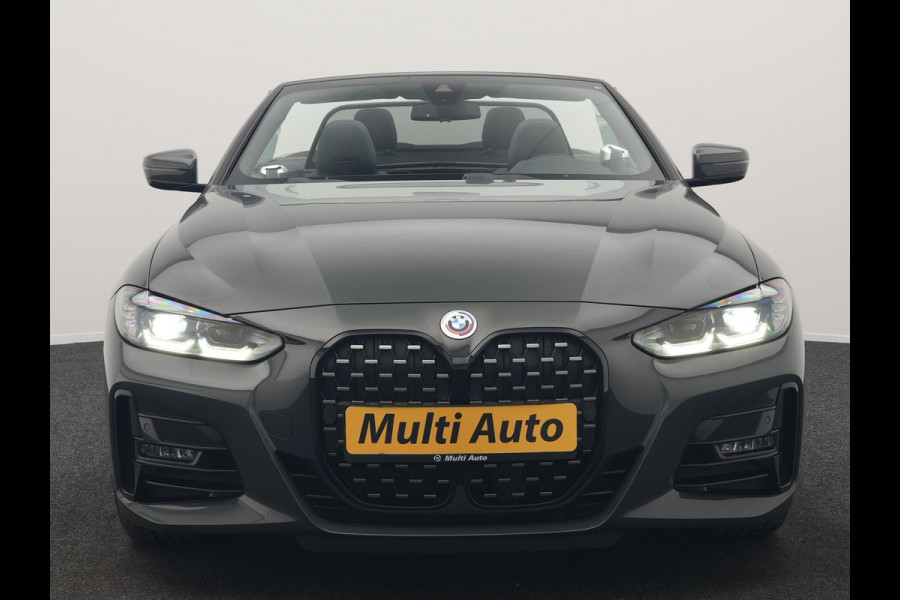 BMW 4 Serie Cabrio 430i M Sport 245pk Dealer O.H DRAVITGRAU | Lederen Sportstoelen Memory | Nekverwarming | 19"L.M | Harman Kardon |  M Sportremmen | Camera | Sfeerverlichting | Apple Carplay | LED |