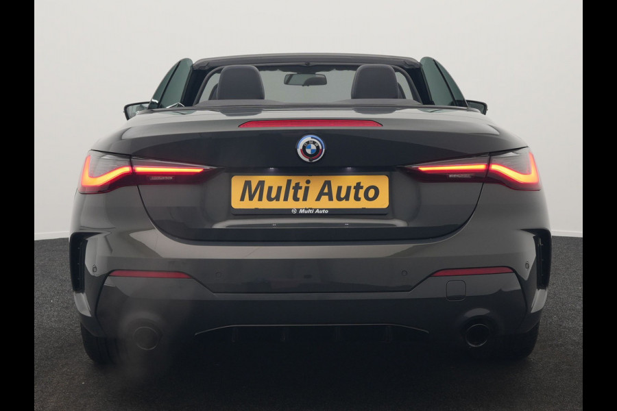 BMW 4 Serie Cabrio 430i M Sport 245pk Dealer O.H DRAVITGRAU | Lederen Sportstoelen Memory | Nekverwarming | 19"L.M | Harman Kardon |  M Sportremmen | Camera | Sfeerverlichting | Apple Carplay | LED |