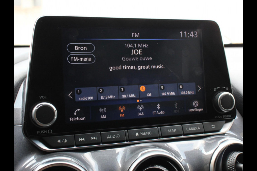 Nissan Juke 1.0 DIG-T N-Connecta Climate control Cruise control Achteruitrijcamera Keyless Navigatie LED Verwarmde voorstoelen Verwarmd stuurwiel Parkeersensoren Apple Carplay/ Android Auto