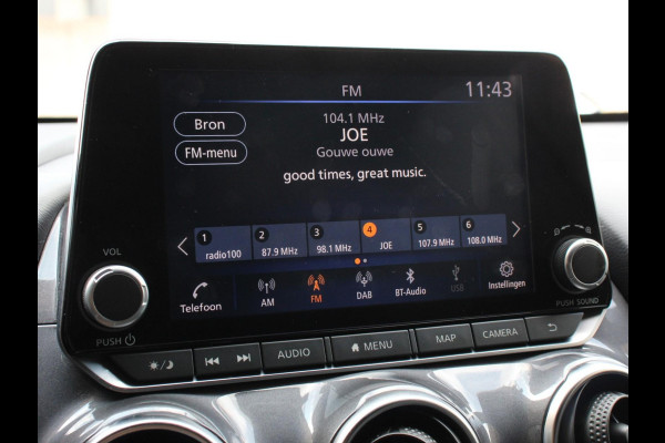 Nissan Juke 1.0 DIG-T N-Connecta Climate control Cruise control Achteruitrijcamera Keyless Navigatie LED Verwarmde voorstoelen Verwarmd stuurwiel Parkeersensoren Apple Carplay/ Android Auto