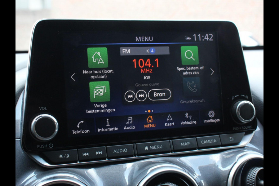 Nissan Juke 1.0 DIG-T N-Connecta Climate control Cruise control Achteruitrijcamera Keyless Navigatie LED Verwarmde voorstoelen Verwarmd stuurwiel Parkeersensoren Apple Carplay/ Android Auto