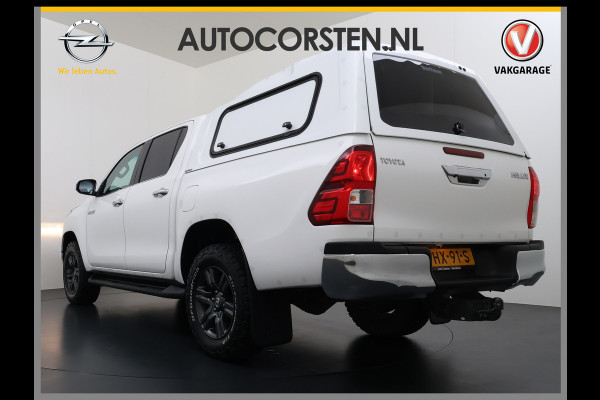Toyota Hilux 2.4 D-4D 4WD AUT-6 Double Cab Professional Lier Canopy Hardtop (Huif) Trekhaak Navi* via Apple Carplay Android Auto Ecc Camera A Lane Assist Inbouw Kasten Bluetooth AWD EURO6 400Nm *3.500kg Trekvermogen* 1e Eigenaar Dealeronderhouden Origineel Nederlandse Auto