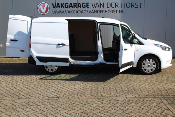 Ford Transit Connect 1.0-100pk Ecoboost Lengte 2 Trend. Dames, heren ondernemers èn particulieren LET OP, UNIEK: 100pk benzine uitv. ! Airco, beklede laadruimte, schuifdeur re., spiegels verwarmb., telefoonvoorb., pdc achter, 4x all season banden etc.