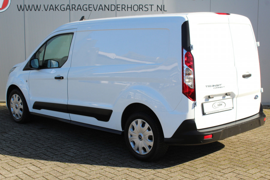 Ford Transit Connect 1.0-100pk Ecoboost Lengte 2 Trend. Dames, heren ondernemers èn particulieren LET OP, UNIEK: 100pk benzine uitv. ! Airco, beklede laadruimte, schuifdeur re., spiegels verwarmb., telefoonvoorb., pdc achter, 4x all season banden etc.