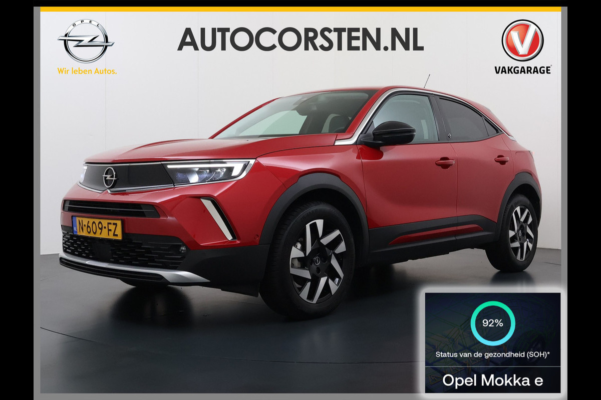 Opel Mokka-e 50kWh SOH 92% 3-Fase Laden Warmtepomp 360°Camera Apple Carplay Android Auto Pdc Navi Ecc Elegance DAB Led Lmv 17" Regen-Lichtsensor Isofix Privacy Glas Keyless Origineel Nederlandse Auto