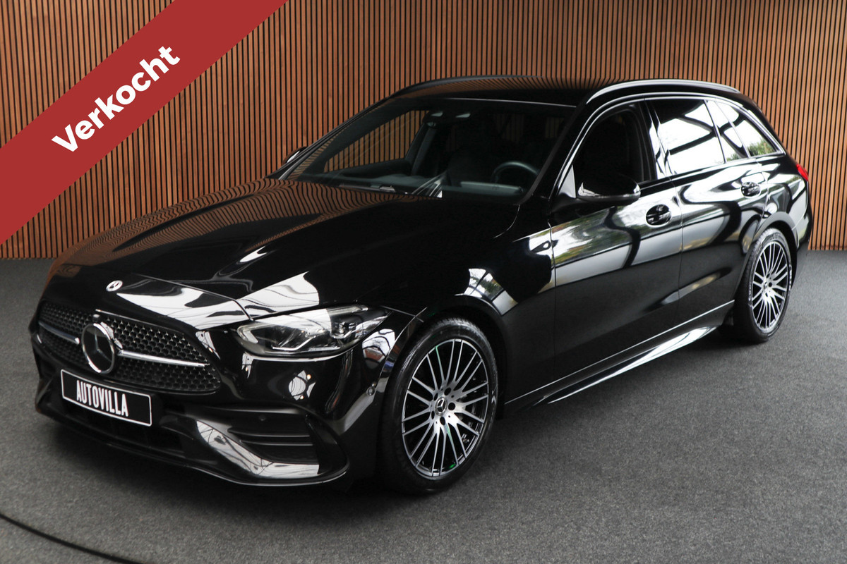 Mercedes-Benz C-Klasse Estate 180 AMG Line Panodak Navi Leer Camera Nightpack PTS Ambient Elektr. achterklep Elektr. uitklapbare trehaak PTS LM velgen BTW auto!