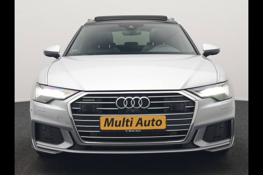 Audi A6 Avant 55 TFSI e quattro S Competition PHEV 367pk Dealer O.H. | 2x S-Line | Trekhaak Af Fabriek | Panodak | 360 Camera | Bang & Olufsen | Adaptive Cruise | Sportstoelen Memory & Verwarmd | Apple Carplay | Keyless | Stuur Verwarmd | Virtual | Navigatie | Plug In Hybrid