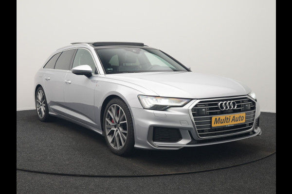 Audi A6 Avant 55 TFSI e quattro S Competition PHEV 367pk Dealer O.H. | 2x S-Line | Trekhaak Af Fabriek | Panodak | 360 Camera | Bang & Olufsen | Adaptive Cruise | Sportstoelen Memory & Verwarmd | Apple Carplay | Keyless | Stuur Verwarmd | Virtual | Navigatie | Plug In Hybrid