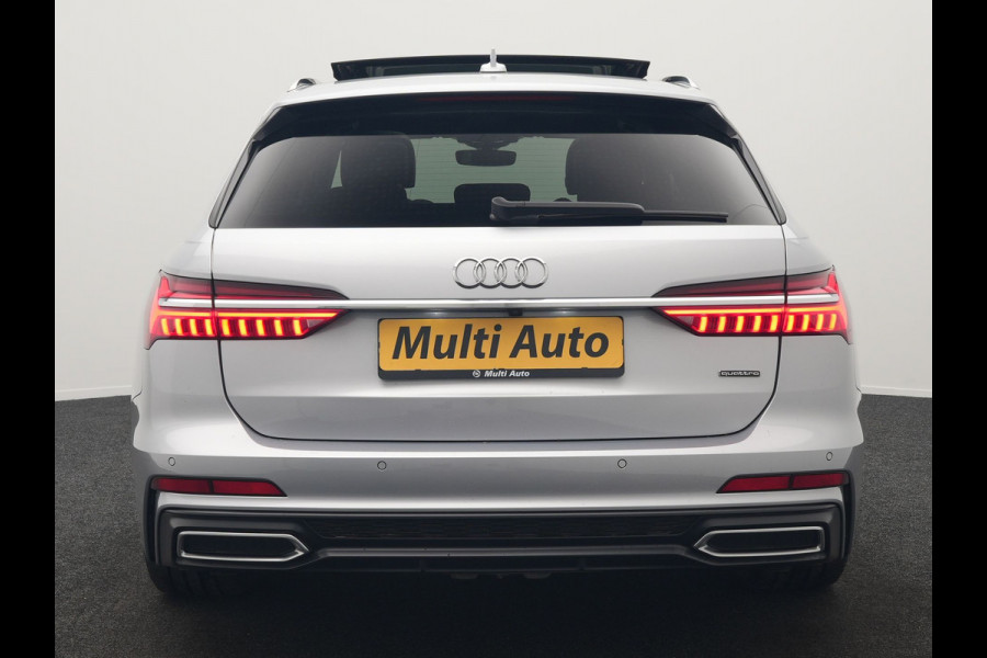 Audi A6 Avant 55 TFSI e quattro S Competition PHEV 367pk Dealer O.H. | 2x S-Line | Trekhaak Af Fabriek | Panodak | 360 Camera | Bang & Olufsen | Adaptive Cruise | Sportstoelen Memory & Verwarmd | Apple Carplay | Keyless | Stuur Verwarmd | Virtual | Navigatie | Plug In Hybrid